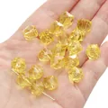 10mm faceted diamond crystal beads in lemon yellow for DIY jewelry making accessories - Cube / 10mm (Approx. 36 Pcs/20g) / Yellow