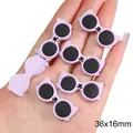 Miniature purple cat-ear doll sunglasses for DIY crafts, 36x16mm resin charms - Cat Ear Glasses / 36x16mm (5 Pieces/Pack) / Purple
