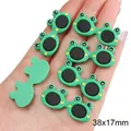Cartoon frog mini glasses accessory, green resin pendants for DIY jewelry, 38x17mm size - Frog Glasses / 38x17mm (5 Pieces/Pack) / Green
