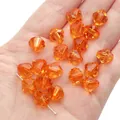 10mm bright orange faceted bicone crystal glass beads for DIY jewelry making - Diamond / 10mm (Approx. 46 Pcs/20g) / Orange Red