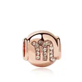 Abalorio del zodiaco Escorpio en oro rosa con cristales para pulseras DIY - Escorpio