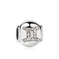 Charm segno Gemelli argentato con cristalli pavé scintillanti per bracciali gioielli - Gemelli