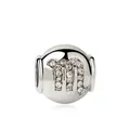 Silver Scorpio zodiac charm with sparkling cubic zirconia for DIY beaded bracelets - Scorpio