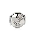 Silver bead charm with sparkling anchor design encrusted with clear cubic zirconia - Sagittarius