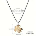 Hawaiian shell turtle pendant on black velvet cord with precise measurements - Spiral Sea Turtle Style (HWBN225)