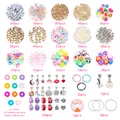 DIY jewelry kit with 1780pcs luminous beads and charms for handmade bracelets - 28 Grid Soft Clay Organizer