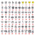 70 estilos de cuentas de aleación coloridas con diseños de animales y dibujos para pulseras - Cuenta de Plata Antigua con Agujero Grande