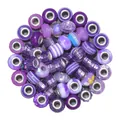 Set di perline fai-da-te nei toni del viola con nucleo in metallo per bracciali - Mix Casuale / Confezione da 10 / Viola