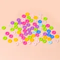 Lot de bagues en silicone colorées aux tons macaron pour création de bracelets - Pack de 100 / Multicolore