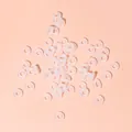 Anneaux de silicone blancs translucides pour bracelets DIY et bijoux faits main - Pack de 100 / Transparent