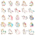 Lot de 25 breloques licorne colorées en émail pour bijoux DIY avec placage à l'or brillant - Collection de 25 Pendentifs Licorne / Lot de 25