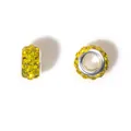 Sparkling yellow crystal pavé clay large hole charm beads for DIY bracelet making - Lemon Yellow