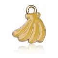 Banana enamel fruit charm in yellow and gold for DIY bracelets and necklaces - Banana Style