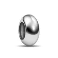 Perla d'arresto in lega d'argento lucida con foro grande per bracciale regolabile - Perla Stopper Piccola (8.5*4mm)