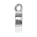 Polished silver alloy rectangle pendant bail for jewelry making and DIY bracelets - Simple Strip Style (ST-02)