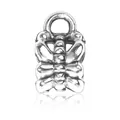 Antique silver butterfly pendant bail connector for DIY jewelry necklaces and bracelets - Hollow Butterfly Style (ST-07)