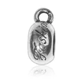 Antique silver plated alloy bail bead with engraved Fashion text for DIY jewelry - Fashion Letter Style (ST-10)