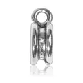 Polished silver alloy pendant bail connector for DIY jewelry making and necklaces - Simple U-Shape Style (ST-12)