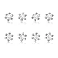 Polished silver flower-shaped CCB spacer beads for DIY jewelry making 8-piece set - Snowflake Spacer / 8x7mm (100 Pieces/Pack) / Silver