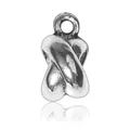 Antique silver X-shaped alloy pendant connector with bail for DIY jewelry making - Cross Knot Style (ST-14)