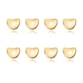 DIY gold heart-shaped CCB spacer beads with smooth polished finish for jewelry making - Heart Spacer / 7x6mm (100 Pieces/Pack) / Gold