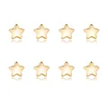 Set of 8 gold-tone star-shaped CCB separator beads for DIY jewelry making and crafts - Star Spacer / 6x6mm (100 Pieces/Pack) / Gold