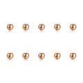 Rose gold mirror finish round spacer beads for handmade DIY jewelry making - Small Round Spacer Bead / 4x4mm (100 Pieces/Pack) / Rose Gold