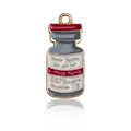 Colgante de botella de medicina esmaltada roja y blanca con marco dorado para joyería DIY - Dije de Esmalte de Frasco Médico Gris