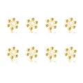 8pcs gold flower spacer beads for DIY jewelry making with high gloss metallic finish - Snowflake Spacer / 8x7mm (100 Pieces/Pack) / Gold