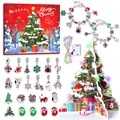 Christmas Advent Calendar DIY bracelet kit with festive charms and 3D lighted tree - Light Strip with 3D Christmas Tree