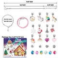 Calendrier de l'Avent de Noël avec bracelets licorne DIY et breloques colorées - Licorne de Noël Style 2 (M-Licorne de Noël 2)