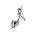 Ciondolo scarpa con tacco argento con fiocco per gioielli fai-da-te e accessori - Stile Tacco Alto