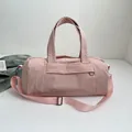 Sac bowling rose clair en nylon avec doubles poignées et bandoulière réglable de voyage - Rose