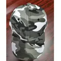 Vista superior de gorra de béisbol de camuflaje en blanco y negro con ojales transpirables - M (56-58cm) / Camuflaje Negro Blanco Gris