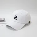 Gorra de béisbol de algodón blanco con logo R bordado en negro y detalle T-STAR lateral - Ajustable / Blanco