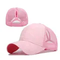 Berretto trucker mimetico rosa con apertura per coda di cavallo e rete traspirante - Taglia Adulto (Regolabile) / Rosa