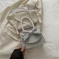 Sac à main argenté pailleté avec nœud et bandoulière amovible pour femme - Argent