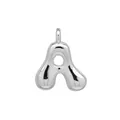 Pendentif lettre A bulle 3D en finition argent poli pour colliers bijoux DIY - Argent-A
