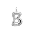 Pendentif brillant lettre B bulle argentée pour création de colliers et bijoux DIY chic - Argent-B