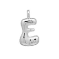 Pendentif lettre E bulle argentée polie pour la création de bijoux et colliers DIY - Argent-E