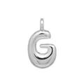 Pendentif lettre G 3D effet bulle en finition argentée avec surface polie pour bijoux DIY - Argent-G