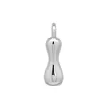 Pendentif alphabet à bulles argenté poli avec une finition moderne plaquée or 18 carats - Argent-I