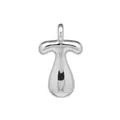 Pendentif lettre T bulle argent poli avec design minimaliste 3D plaqué or 18 carats - Argent-T