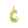 Pendentif en cuivre plaqué or 18 carats, lettre 'c' bulle, pour la création de bijoux - Or-C