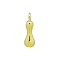 Pendentif goutte plaqué or 18k poli avec finition miroir et bélière circulaire - Or-I