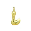 Pendentif lettre L bulle en plaqué or 18k poli pour bijoux personnalisés DIY - Or-L