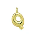 Pendentif lettre Q bulle 3D plaqué or 18k avec finition polie effet miroir - Or-Q