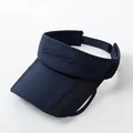 Adjustable navy blue sun visor hat with breathable mesh and retractable brim for outdoor - Adult Size (Adjustable) / Navy Blue