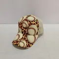 Detail of leopard print baseball cap featuring breathable mesh back and pony tail design - Adult, Adjustable / Leopard and Baseball Pattern Patchwork(7#)