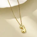 Goldene dicke Buchstabe J Halskette mit 18K Vergoldung und feiner Gliederkette - Buchstabe J / Gold